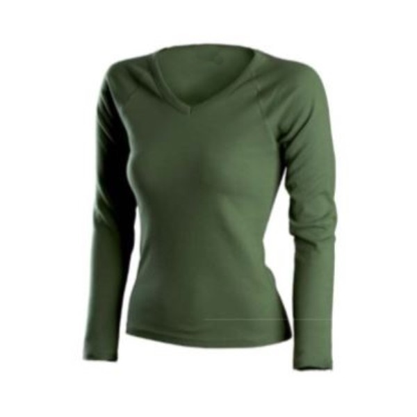 ladies long raglan v-neck t-shirt